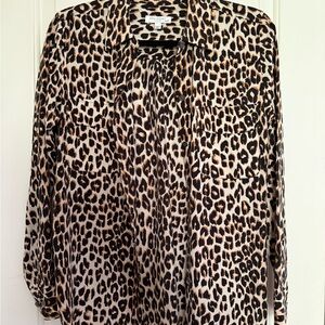 Equipment Leopard Print Button-Down Shirt